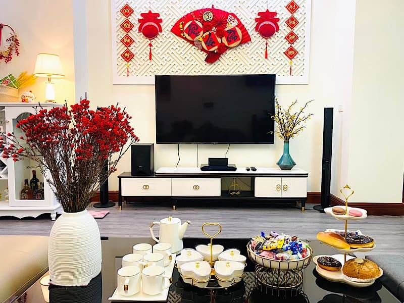 Trang trí bàn trà ngày Tết